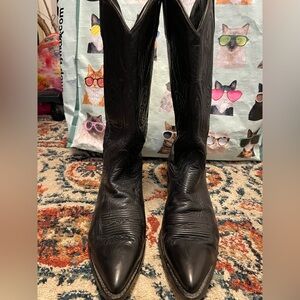 Dan Post Vintage Black Leather Boots 90’s
